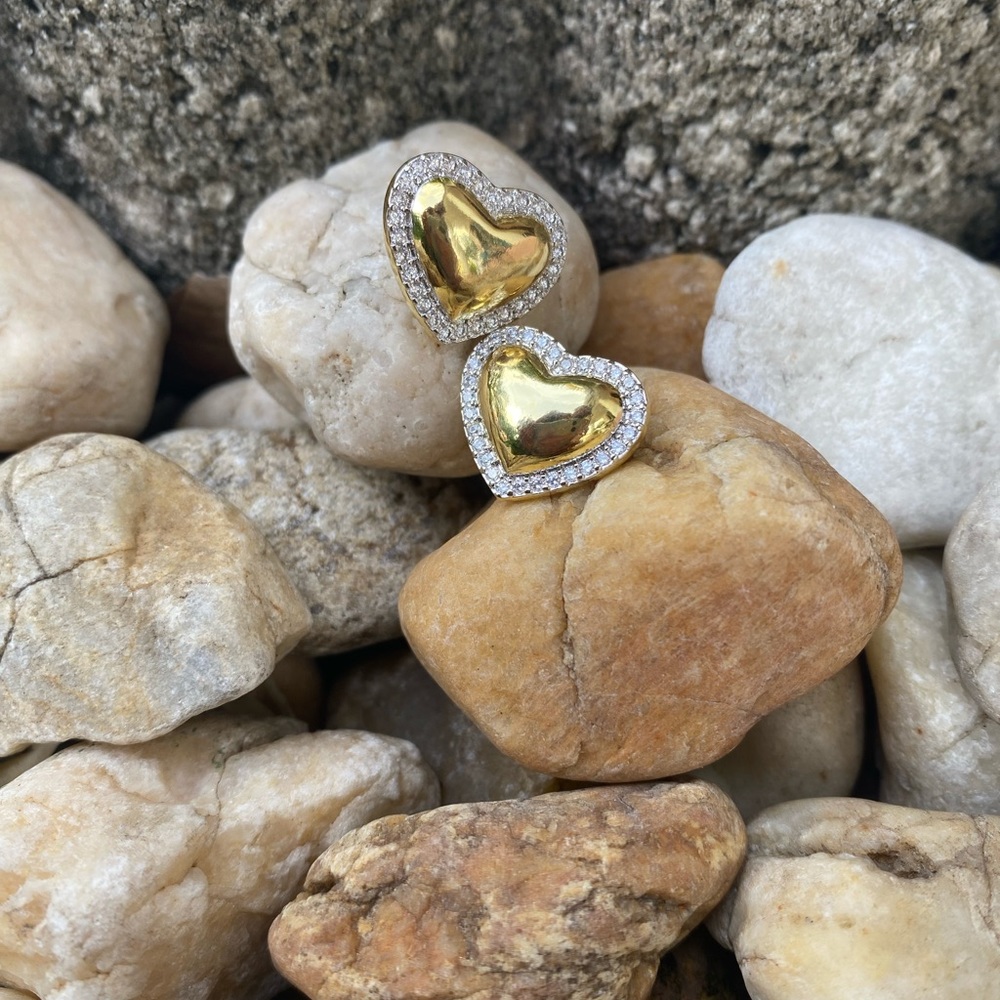 Heart shape earrings Cubic zirconia